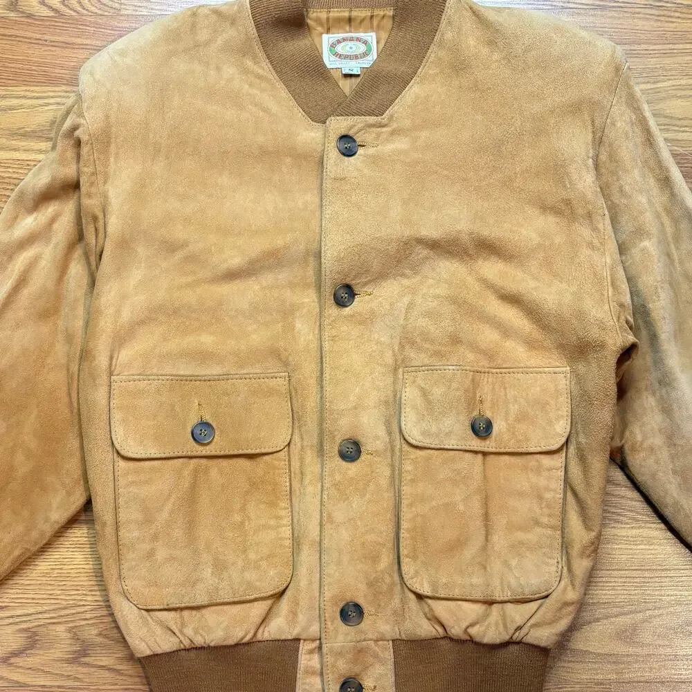 Vintage 1987 Banana Republic Leather Jacket Mens M USA Mill Valley